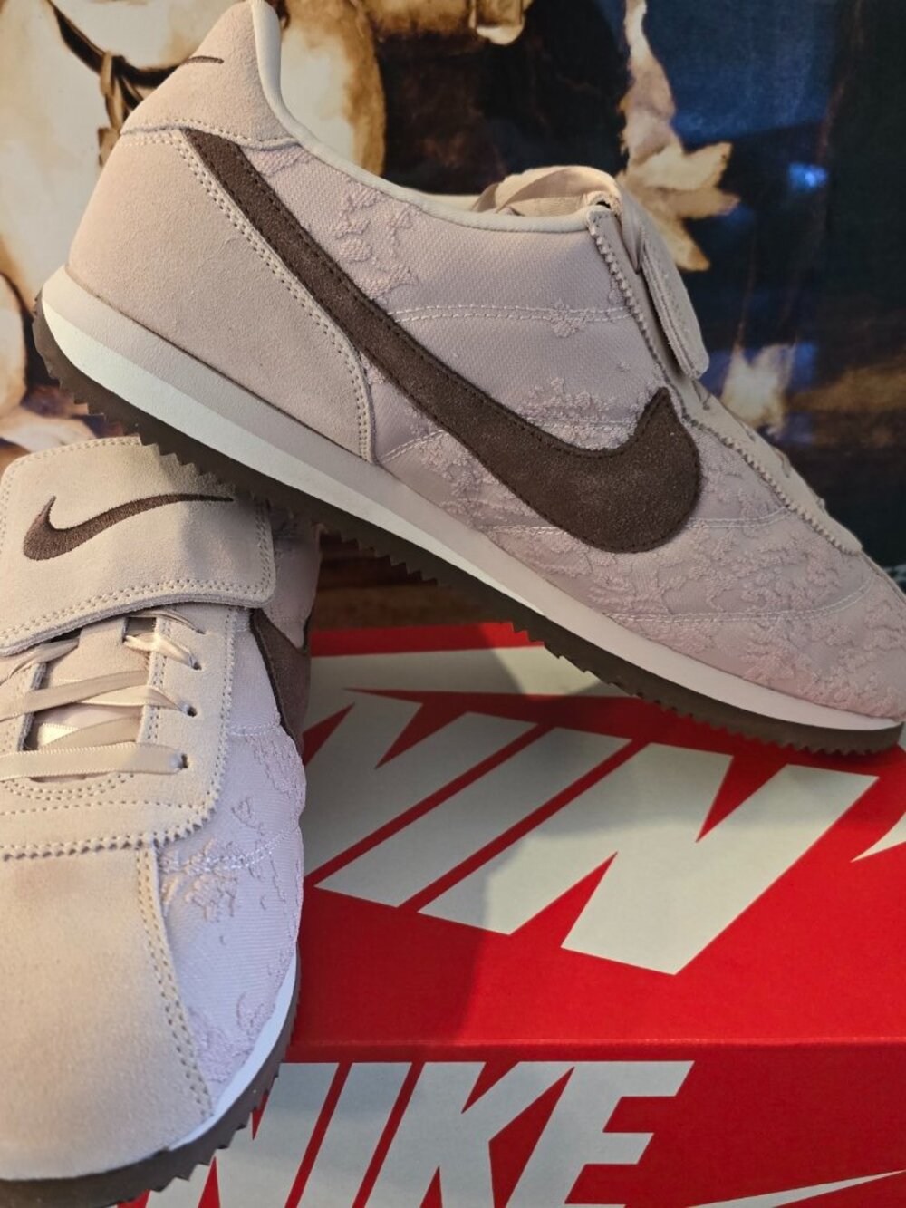 Nike Cortez Textile Silt Red Phantom Light Chocolate IQ3624-667 Shoes Mens 10.5